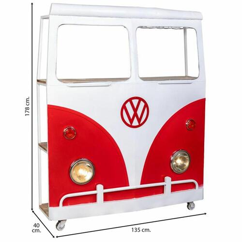 Flaskestativ bar Alexandra House Living Drive Hvid Rød 40 x 135 x 178 cm
