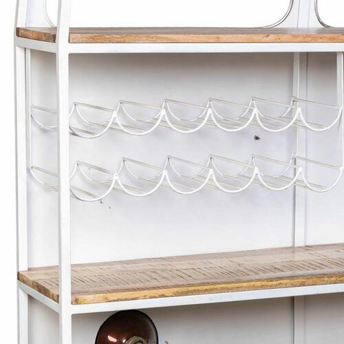 Flaskestativ bar Alexandra House Living Drive Hvid Rød 40 x 135 x 178 cm