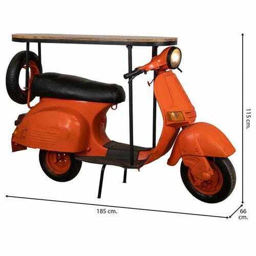 Flaskestativ bar Alexandra House Living Drive Orange 66 x 115 x 185 cm