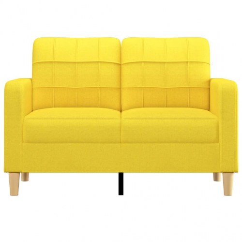 2-personers sofa i stof - lysegul, sædebredde 120 cm