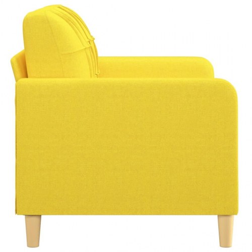 2-personers sofa i stof - lysegul, sædebredde 120 cm