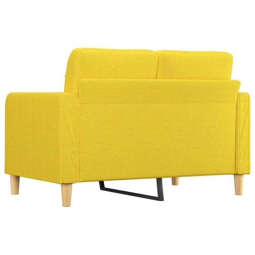 2-personers sofa i stof - lysegul, sædebredde 120 cm