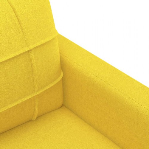 2-personers sofa i stof - lysegul, sædebredde 120 cm