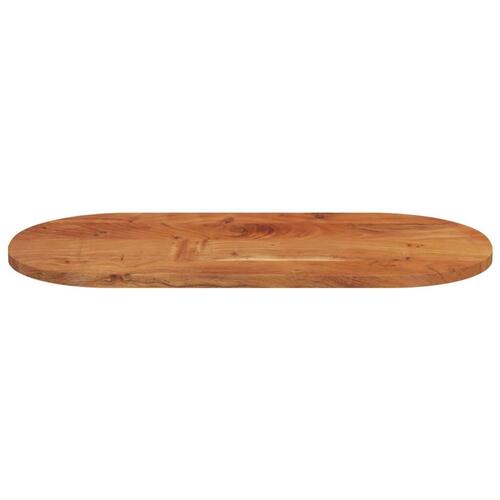 Bordplade 80x40x2,5 cm oval massivt akacietræ
