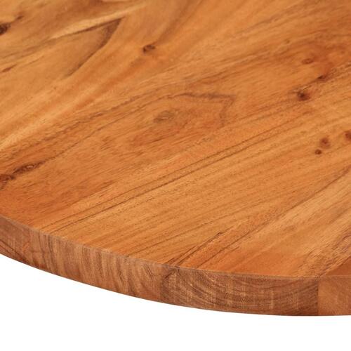 Bordplade 80x40x2,5 cm oval massivt akacietræ
