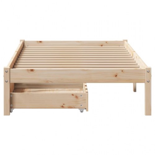 Sengeramme uden madras 90x200 cm massivt fyrretræ