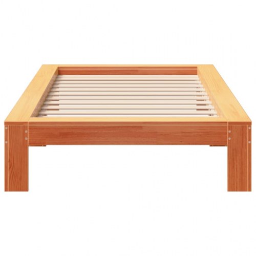 Sengeramme 90 x 200 cm i massivt fyrretræ - gyldenbrun