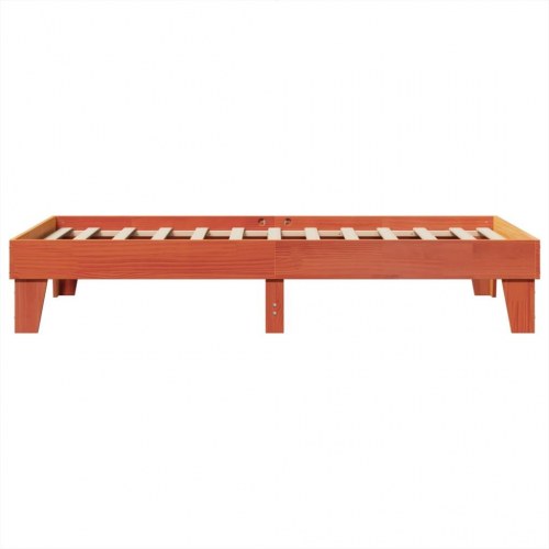 Sengeramme uden madras 90x190 cm massivt fyrretræ gyldenbrun