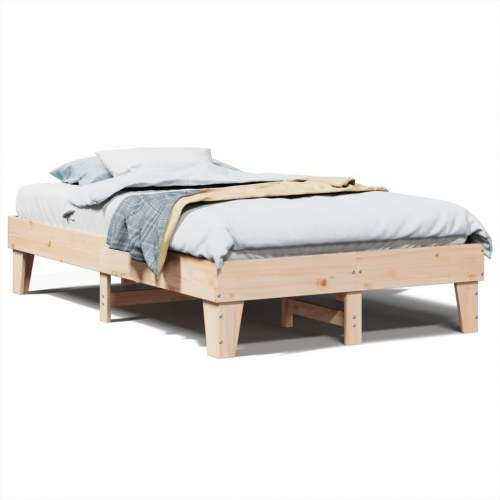 Sengeramme uden madras 120x190 cm massivt fyrretræ