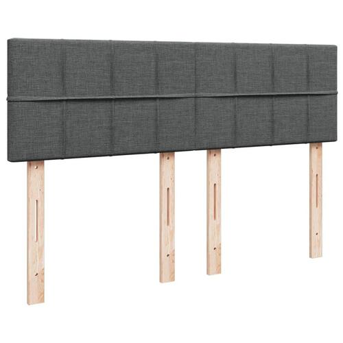 Kontinentalseng med madras 140x190 cm stof mørkegrå