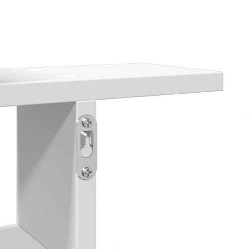Væghylder 2 stk. - 38 × 12 × 38 cm i hvidt konstrueret træ