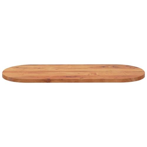 Bordplade 120x50x3,8 cm oval massivt akacietræ
