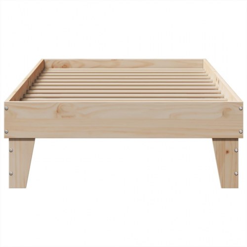 Sengeramme uden madras 75x190 cm massivt fyrretræ