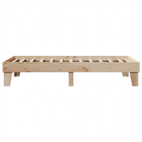 Sengeramme uden madras 75x190 cm massivt fyrretræ