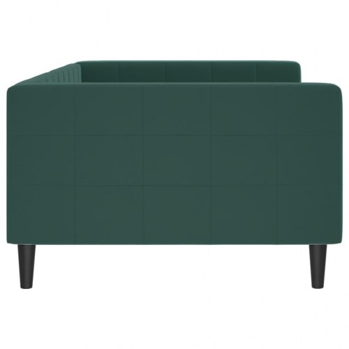 Daybed 100 × 200 cm i velour - mørkegrøn sengeramme