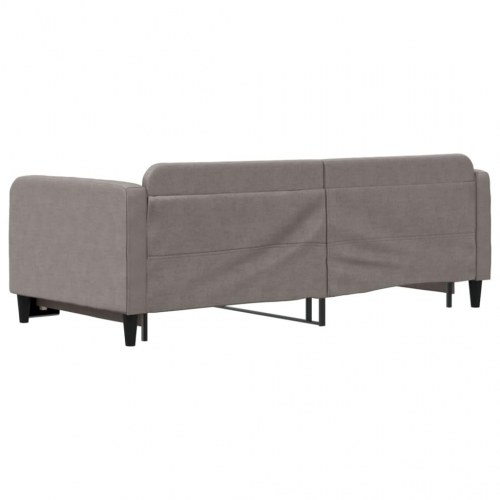 Daybed med udtræk 90x200 cm - stof, gråbrun