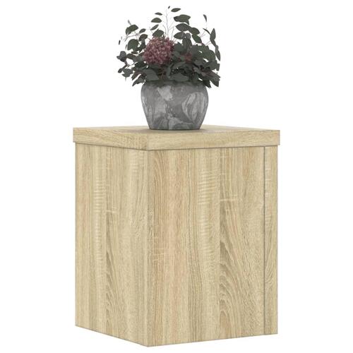Plantestativer 2 stk. 15x15x20 cm konstrueret træ sonoma-eg
