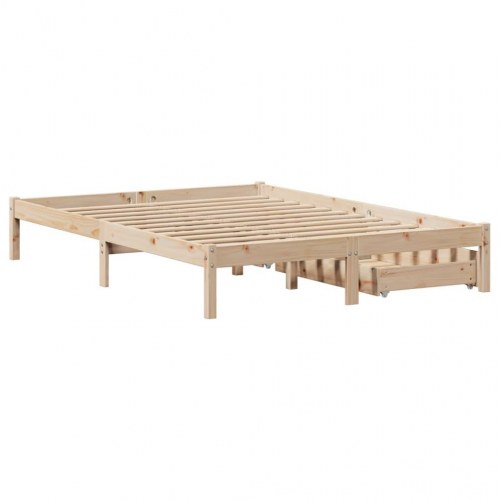 Sengeramme uden madras 120x200 cm massivt fyrretræ