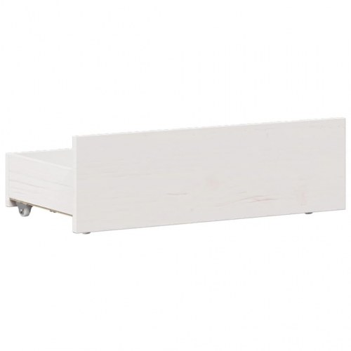 Sengeramme med sengegavl 75 x 190 cm i massivt fyrretræ - hvid