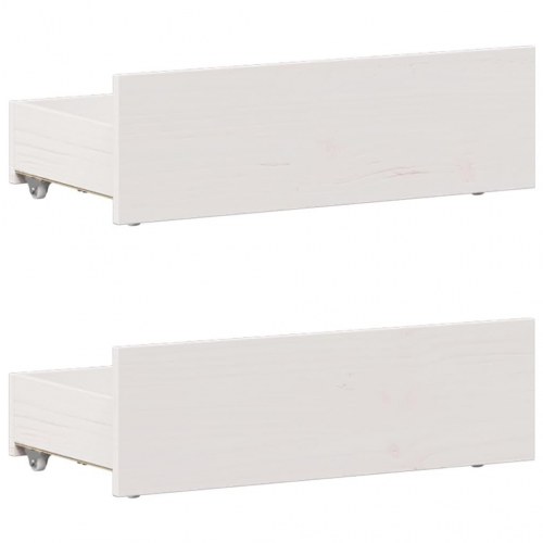 Sengeramme med sengegavl 75 x 190 cm i massivt fyrretræ - hvid