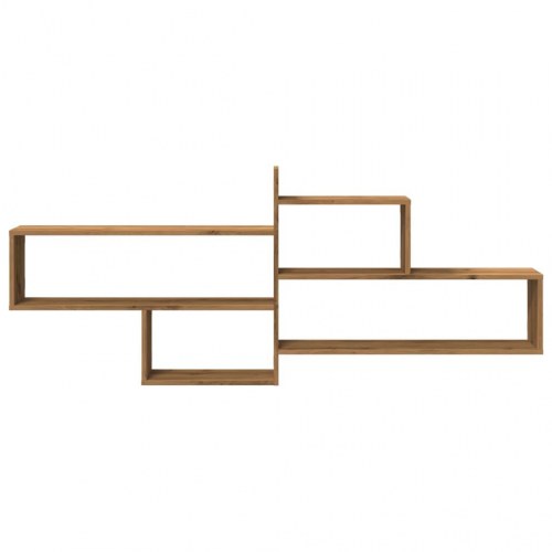 Væghylde 167,5x18x68 cm konstrueret træ egetræsfarve