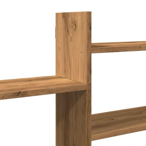 Væghylde 167,5x18x68 cm konstrueret træ egetræsfarve