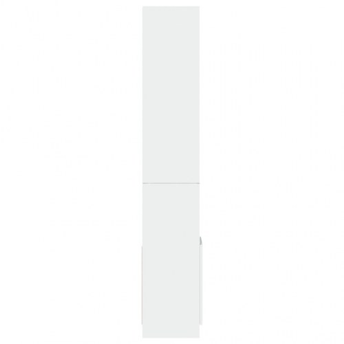 Reol med skab 92 x 33 x 180 cm - hvid