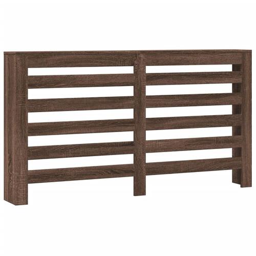 Radiatorskjuler 149x20x82 cm konstrueret træ brun egetræ