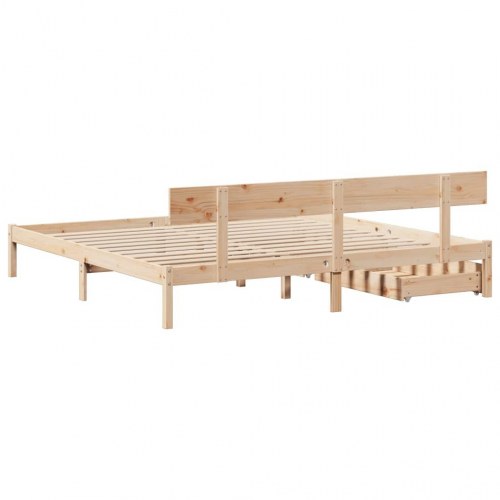 Sengeramme uden madras 180x200 cm massivt fyrretræ
