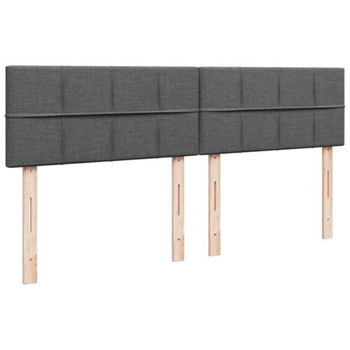 Kontinentalseng med madras 200x200 cm stof mørkegrå