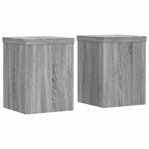 Plantestativer 2 stk. 15 x 15 x 20 cm - grå sonoma-eg