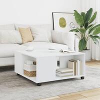 Sofabord 80x80x40 cm konstrueret træ hvid