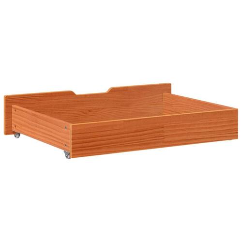 Sengeskuffer 2 stk. 80x55x17 cm massivt fyrretræ gyldenbrun
