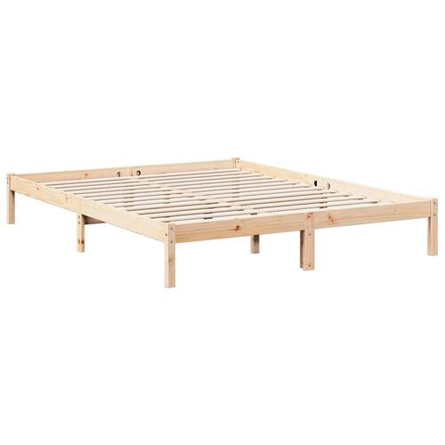 Ekstra lang sengeramme uden madras 140x210 cm massivt fyrretræ