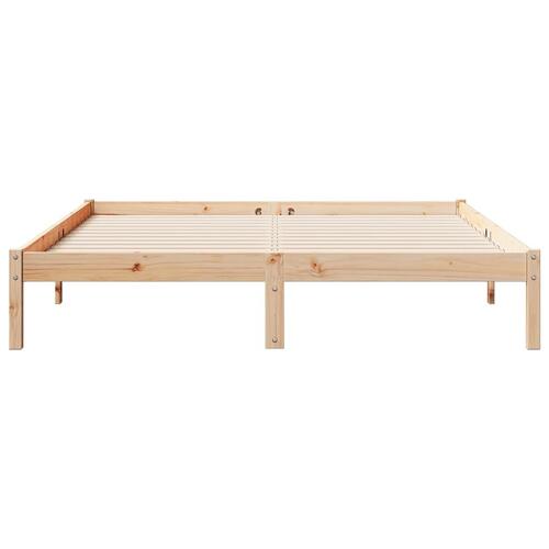 Ekstra lang sengeramme uden madras 140x210 cm massivt fyrretræ