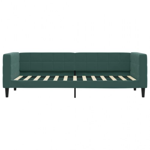 Daybed 80x200 cm i velour - mørkegrøn sovesofa
