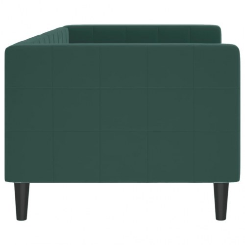 Daybed 80x200 cm i velour - mørkegrøn sovesofa