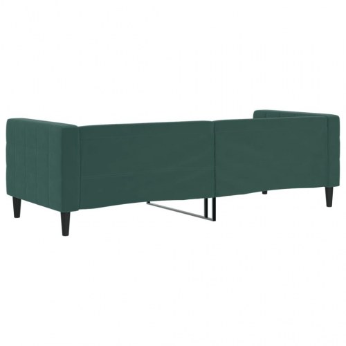Daybed 80x200 cm i velour - mørkegrøn sovesofa