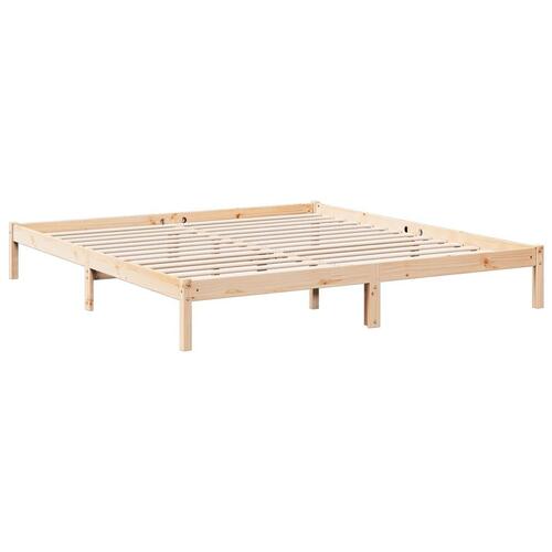 Ekstra lang sengeramme uden madras 180x210 cm massivt fyrretræ