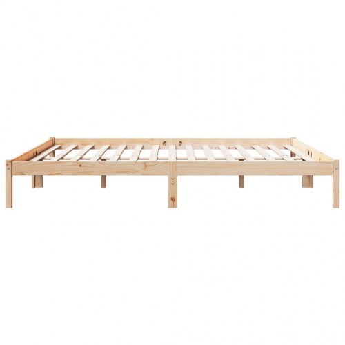 Ekstra lang sengeramme 200 x 220 cm - massivt fyrretræ, ubehandlet