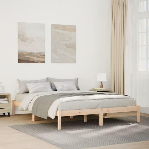 Ekstra lang sengeramme 160 x 220 cm i massivt fyrretræ - uden madras