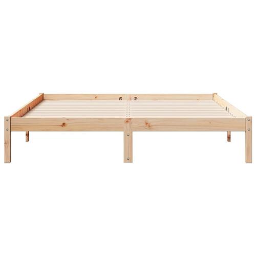 Ekstra lang sengeramme uden madras 140x220 cm massivt fyrretræ