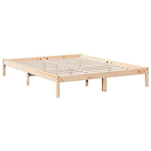 Ekstra lang sengeramme uden madras 140x220 cm massivt fyrretræ