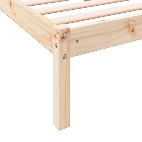Ekstra lang sengeramme uden madras 140x220 cm massivt fyrretræ