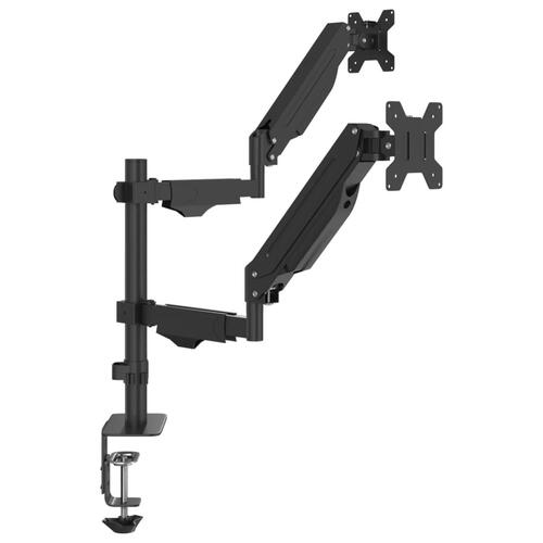 Dobbelt skærmholder maks. 27" skærm gasfjeder 20 kg