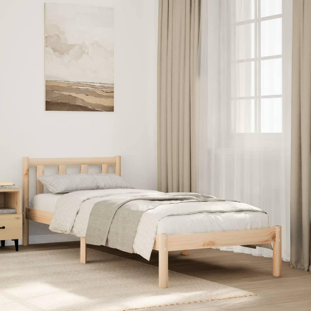 Ekstra lang sengeramme uden madras 80x210 cm massivt fyrretræ