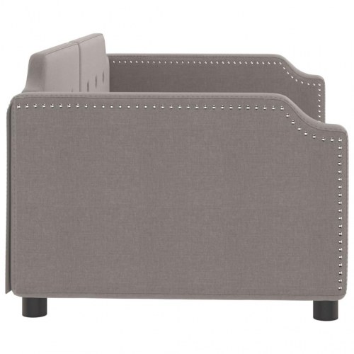 Daybed 90x200 cm i stof - gråbrun sengeramme/sovesofa
