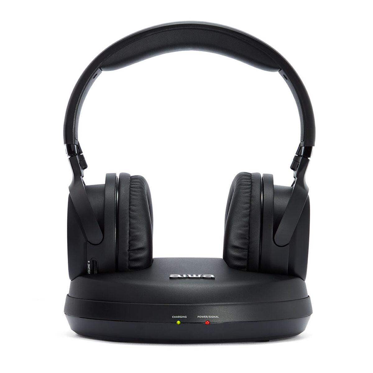 Hovedtelefoner Aiwa Bluetooth Sort Trådløst