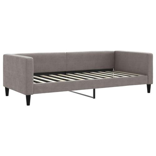 Daybed med madras 90x200 cm stof gråbrun