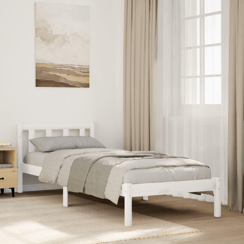 Ekstra lang sengeramme uden madras 90x220 cm massivt fyrretræ